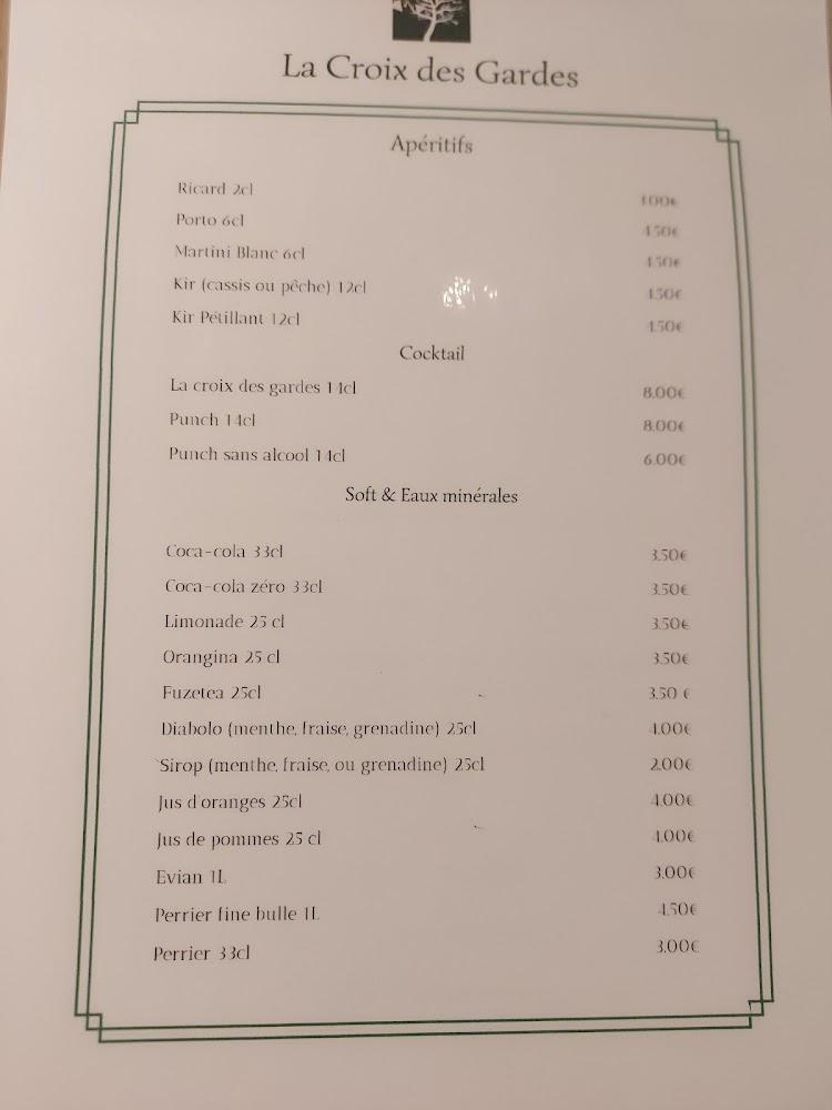 La Croix Des Gardes - Menu Image 2